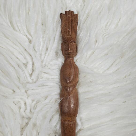 Hand-carved Wooden Tribal Fork - Picture 1 of 8
